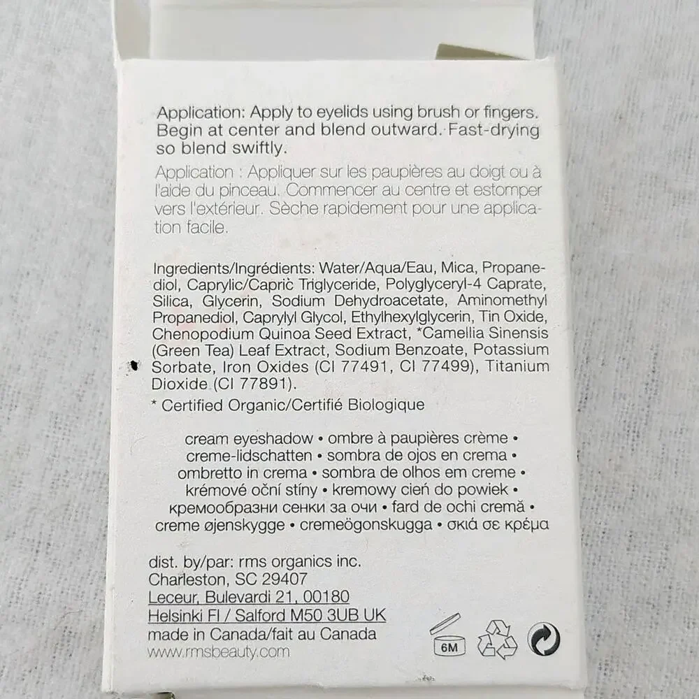 RMS Beauty Eyelights FLARE Cream Eyeshadow color NEW Organic Green Tea Peptides